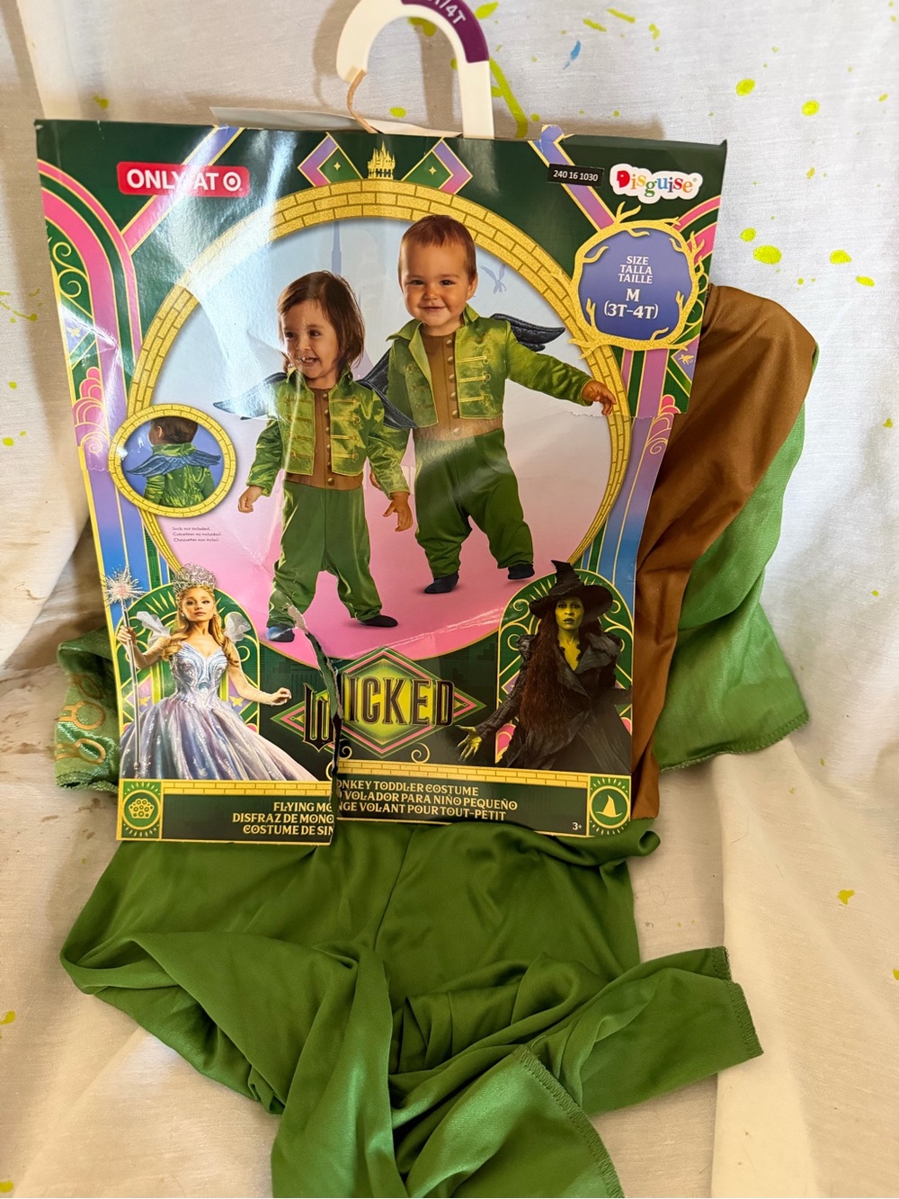 Toddler 3T-4T Wicked Flying Monkey Toddler Costume - Green and Brown
